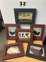 All six framed prints arranged together
