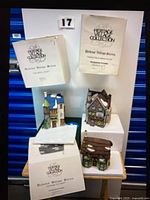 Overview of three buildings with boxes and styrofoam inserts