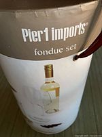 Front of Pier 1 Imports fondue set box