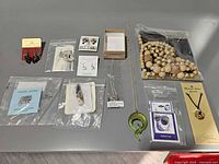 Overview of all jewellery pieces laid out