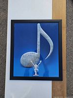 Full view of framed print showing subject and frame