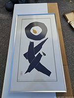 Framed Haku Maki woodblock print full view