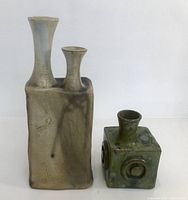 Both vases front view showing shapes and glazing