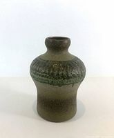 front view of vase showing shape and glaze