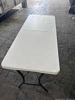Full view of top surface of folding table