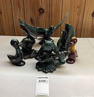 Group shot of all six Blue Mountain Pottery figurines