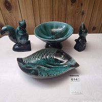 Group shot showing all four Blue Mountain Pottery items