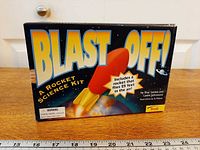 Front of boxed Blast Off Rocket Science Kit
