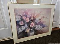 Full view of framed print showing artwork, mat and frame