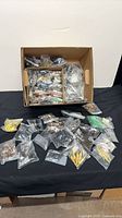 Overview of box and multiple bags of connectors and boots