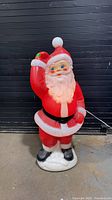 Full front view of Santa Claus blow mold