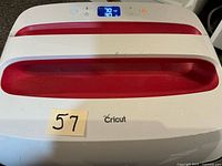 Top view showing Cricut heat press powered on at 70°C 30s