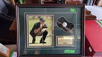 Front view of framed signed Mike Weir display