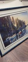 Full framed print showing sailboats scene and frame