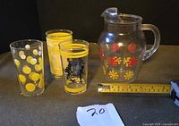 All four pieces with measuring tape showing scale