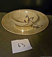 Chip and dip set assembled showing dip bowl clipped to serving bowl