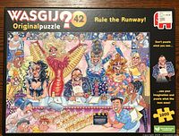 Front of Wasgij? Original Puzzle #42 box showing artwork and piece count