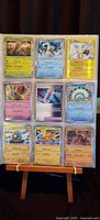 Sheet showing all 9 foil cards in page