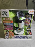 Front of sealed LeapFrog Magic Adventures Microscope box