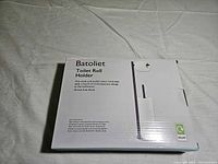 Front of sealed Batoliet toilet roll holder box