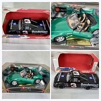 Collage overview of both boxed die-cast models