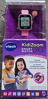 Front of boxed VTech KidiZoom Smartwatch DX3 showing watch and packaging details
