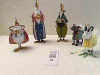 Front view of five Patience Brewster nativity figures