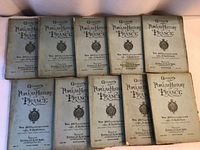 Front view showing all ten volumes with covers