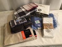 Group shot showing all packaged linens