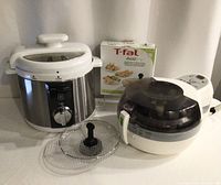 Overall view of both appliances and snack basket