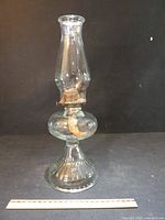 Full view of lamp with ruler for scale