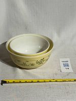 Both bowls nested together showing exterior pattern and interiors
