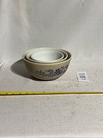 Three bowls nested showing exterior pattern