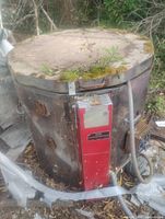 Full view of kiln showing lid and control box