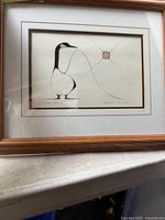 Full view of framed Benjamin Chee Chee print