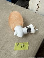 Side view showing salt crystal attached to plug-in base