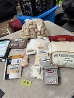 All items on table showing corks, potassium sorbate, additives