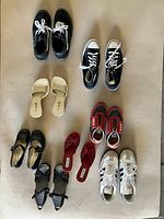 All nine pairs arranged for overview