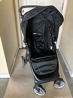 Front view of black Chicco Bravo stroller