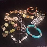 All ten bracelets arranged for overview