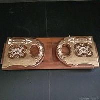 Book slide closed showing brass-mounted end panels