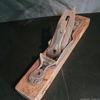 Full view of Bailey transitional plane showing wood body and iron components