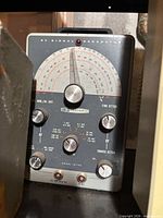 Heathkit RF signal generator front view with dial and controls