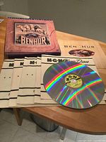 Outer Ben-Hur LaserDisc box set, three inner sleeves, one disc displayed