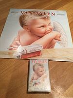 Front sleeve of Van Halen 1984 LP with cassette tape