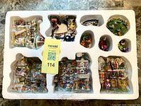 All pieces arranged in original foam packaging