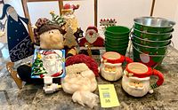 Entire lot showing mugs, pails, night light, plush heads, figurines