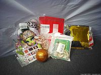 All sealed Christmas-themed items grouped together