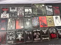 Front view of cassette lot showing cover art