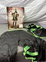 Packaging showing model wearing Fever Witch Fairy costume, dress and hat pieces displayed